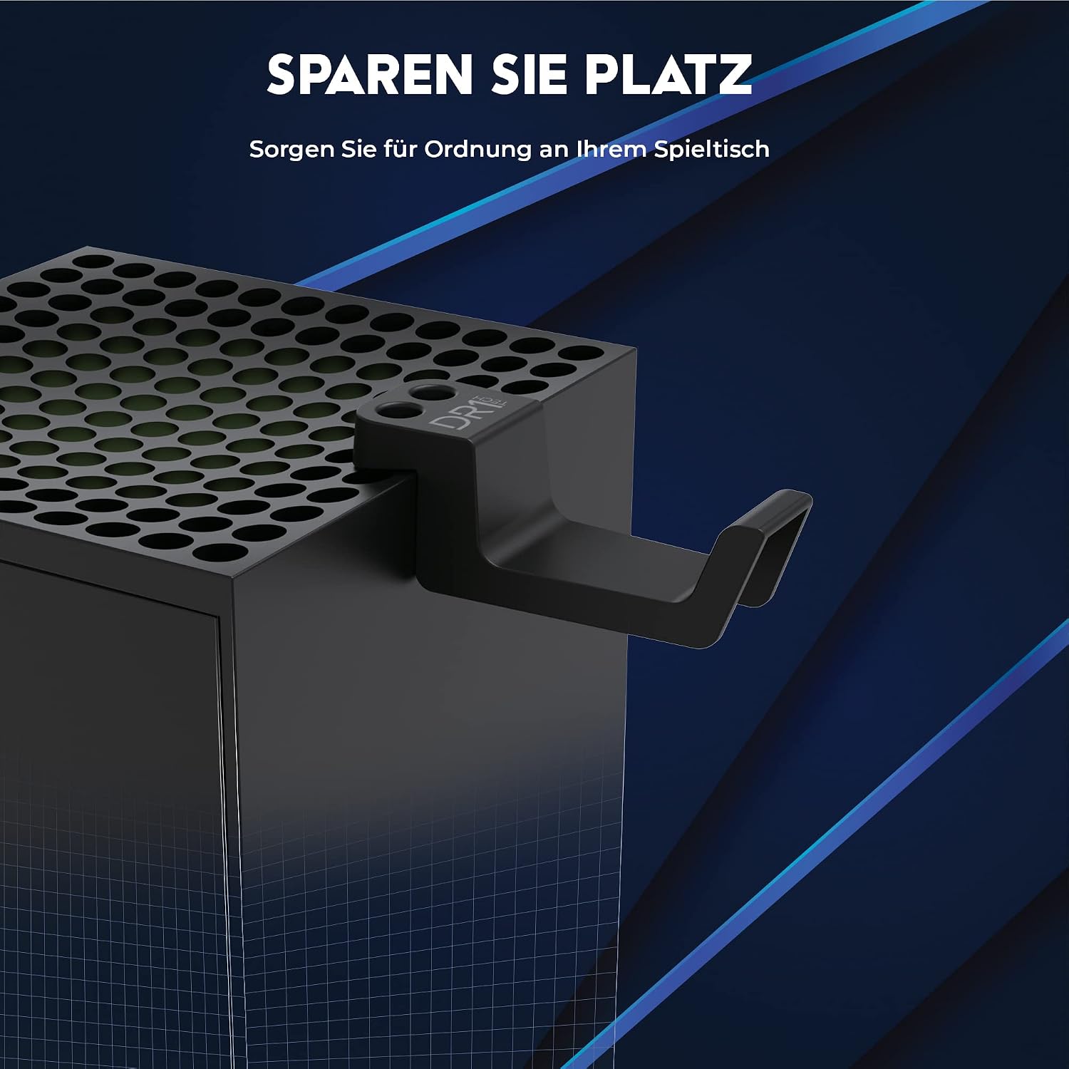 Detalle 2 de DR1TECH GameHookX+ Halterung für Xbox Series X — kompakter Kopfhörerständer mit kratzfester Gummi-Beschichtung