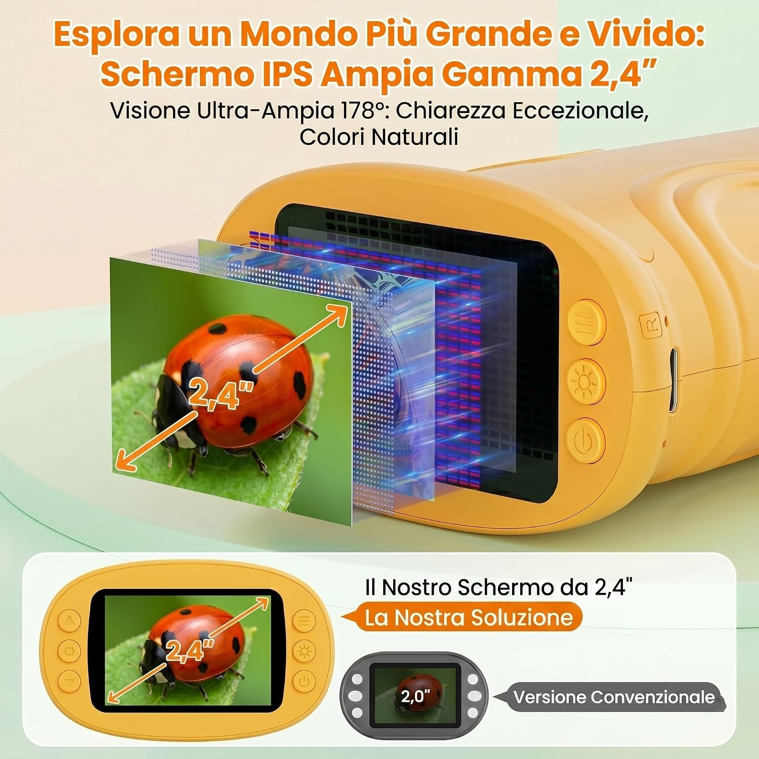 Detalle de OAEBLLE Microscopio Bambini 4K 1000X: microscopio digitale portatile per bambini 3–12 anni