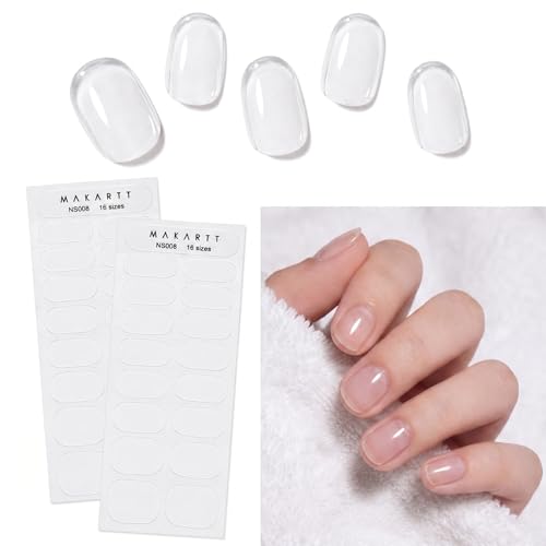 Imagen de Makartt Gel Nail Wraps – 32pcs, 16 Sizes, Long-Lasting Gel Nail Stickers (Clear) en OfertitasTOP