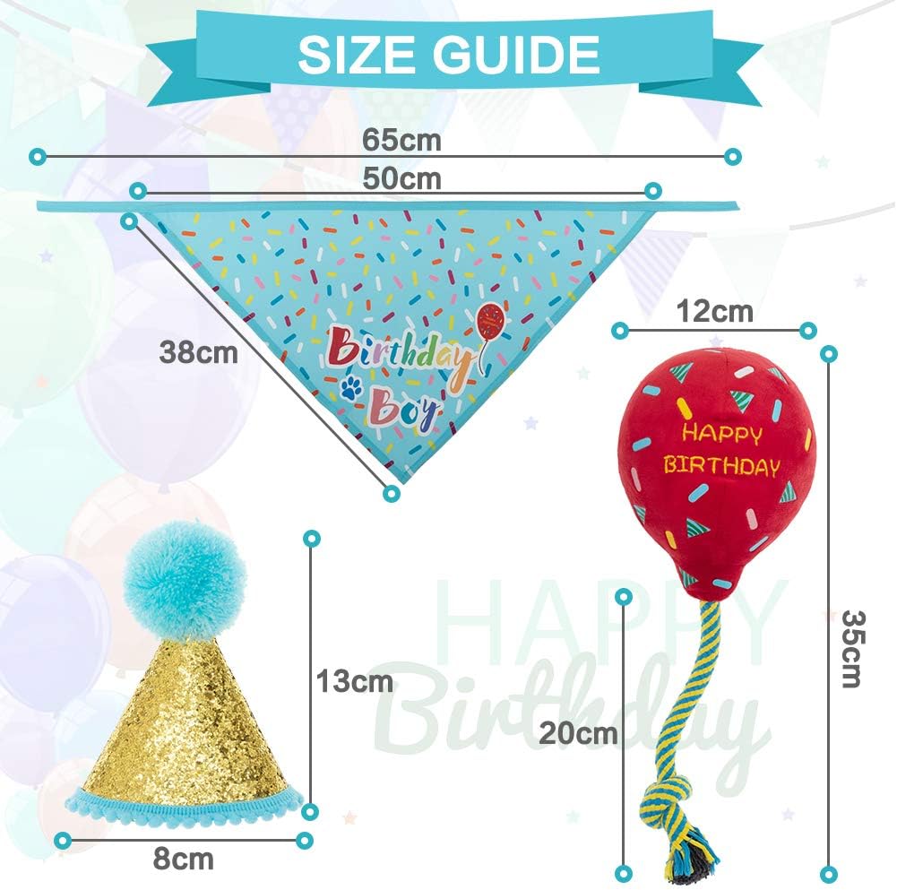Detalle de KOOLTAIL birthday bandana set 50 cm