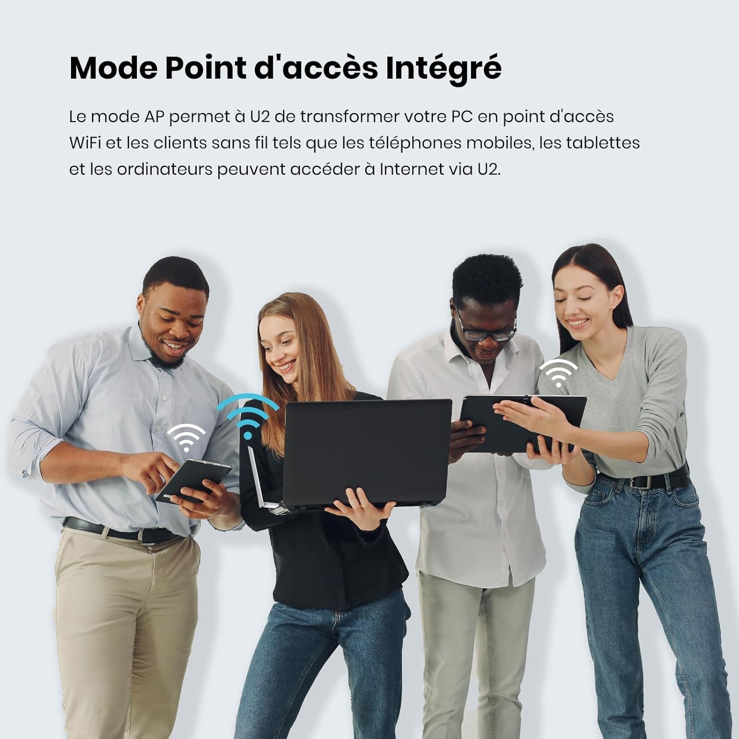 Thumbnail 6 de Tenda Clé WiFi Puissante AX300 (USB Wi‑Fi 6) avec antenne 6 dBi et mode Soft-AP pour PC