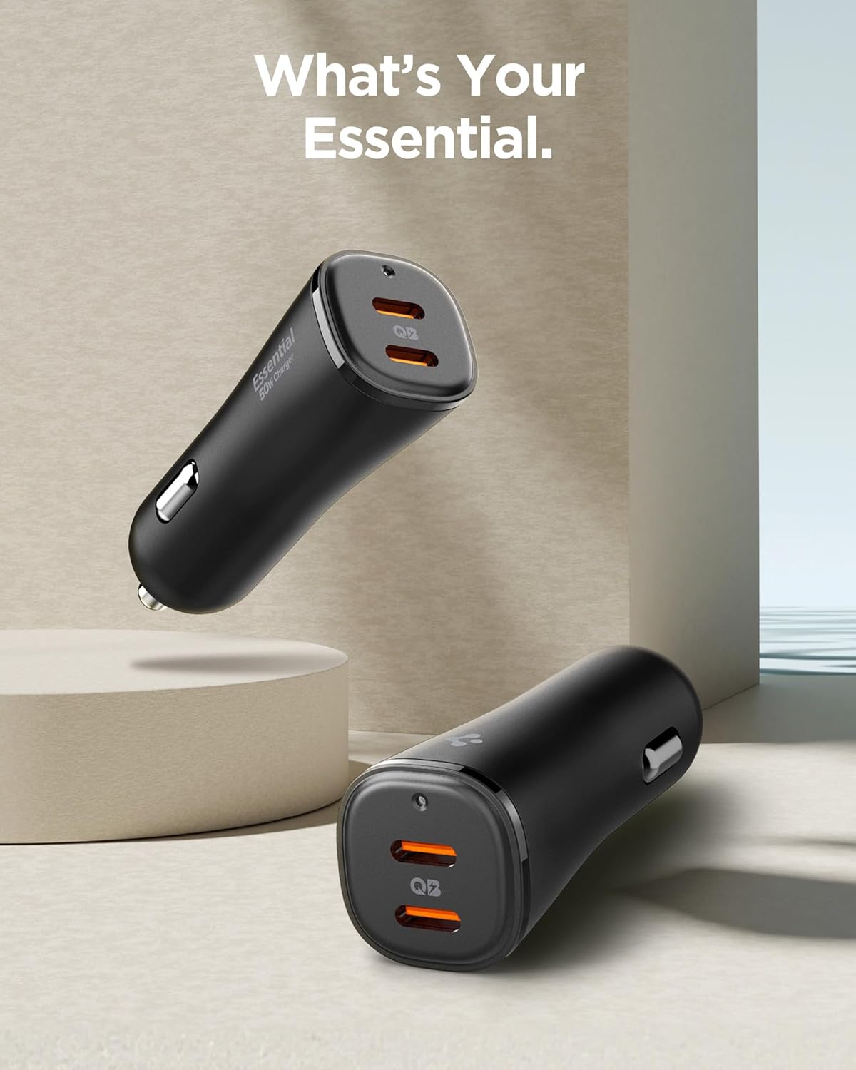 Thumbnail 1 de Spigen ArcStation Essential 50W – Chargeur allume-cigare double port USB‑C (PD/QC 3.0, PPS) compact