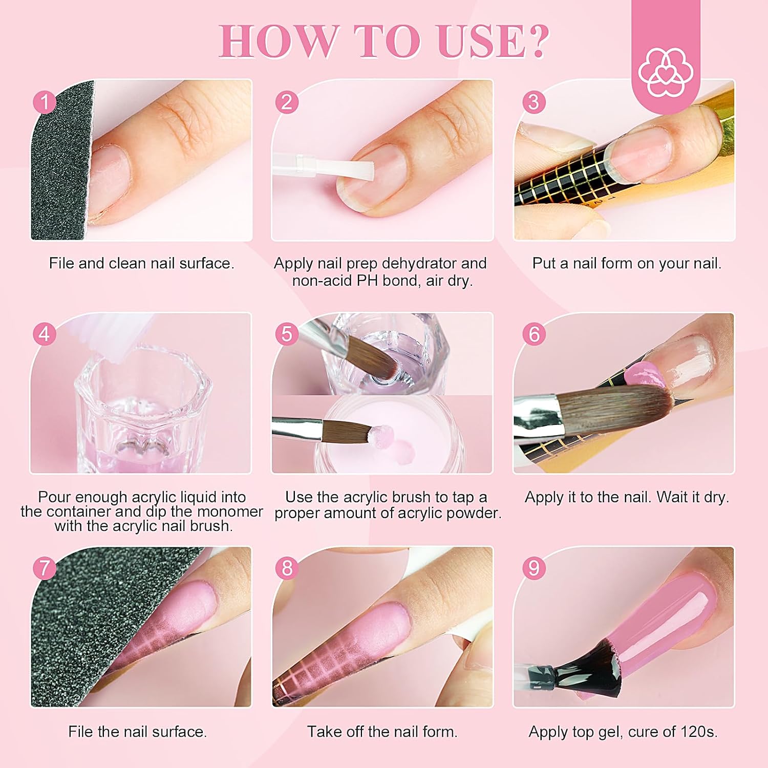 Thumbnail 6 de SAVILAND Acrylic Nail Kit, 50ml Liquid