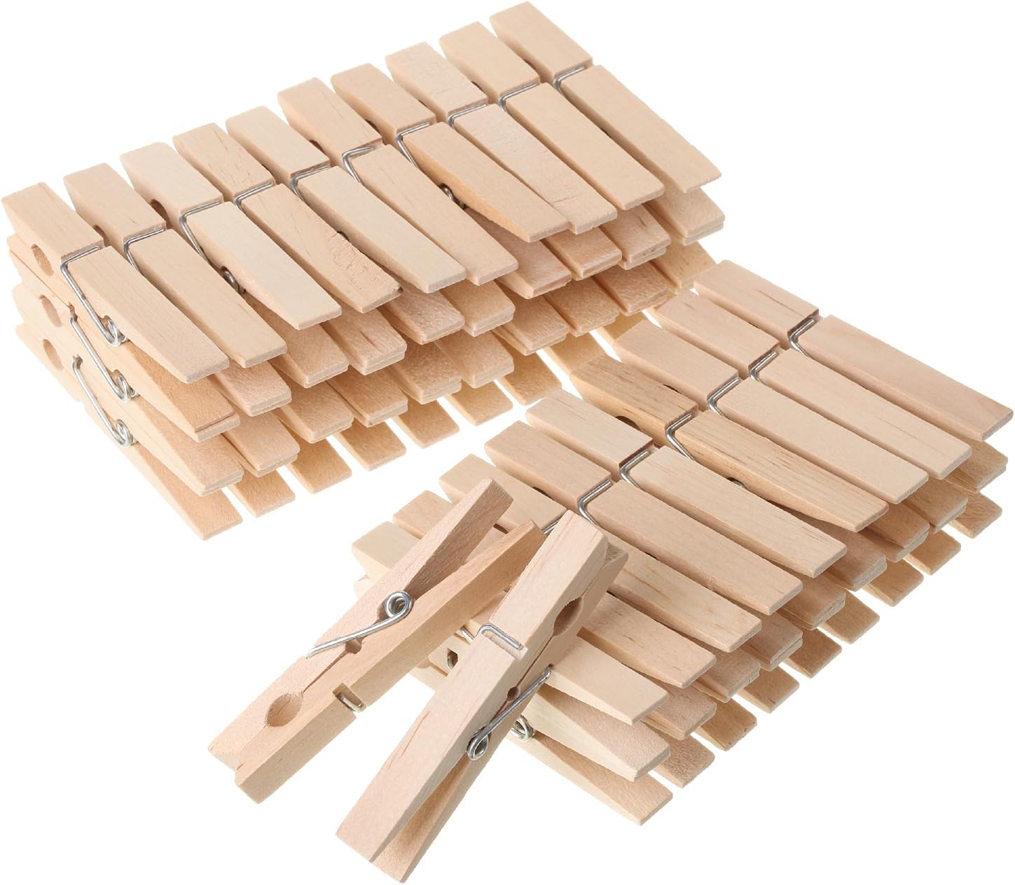 Detalle de Mr. Pen CTP50 Large Wooden Clothespins, 2.9-Inch, 50-Pack