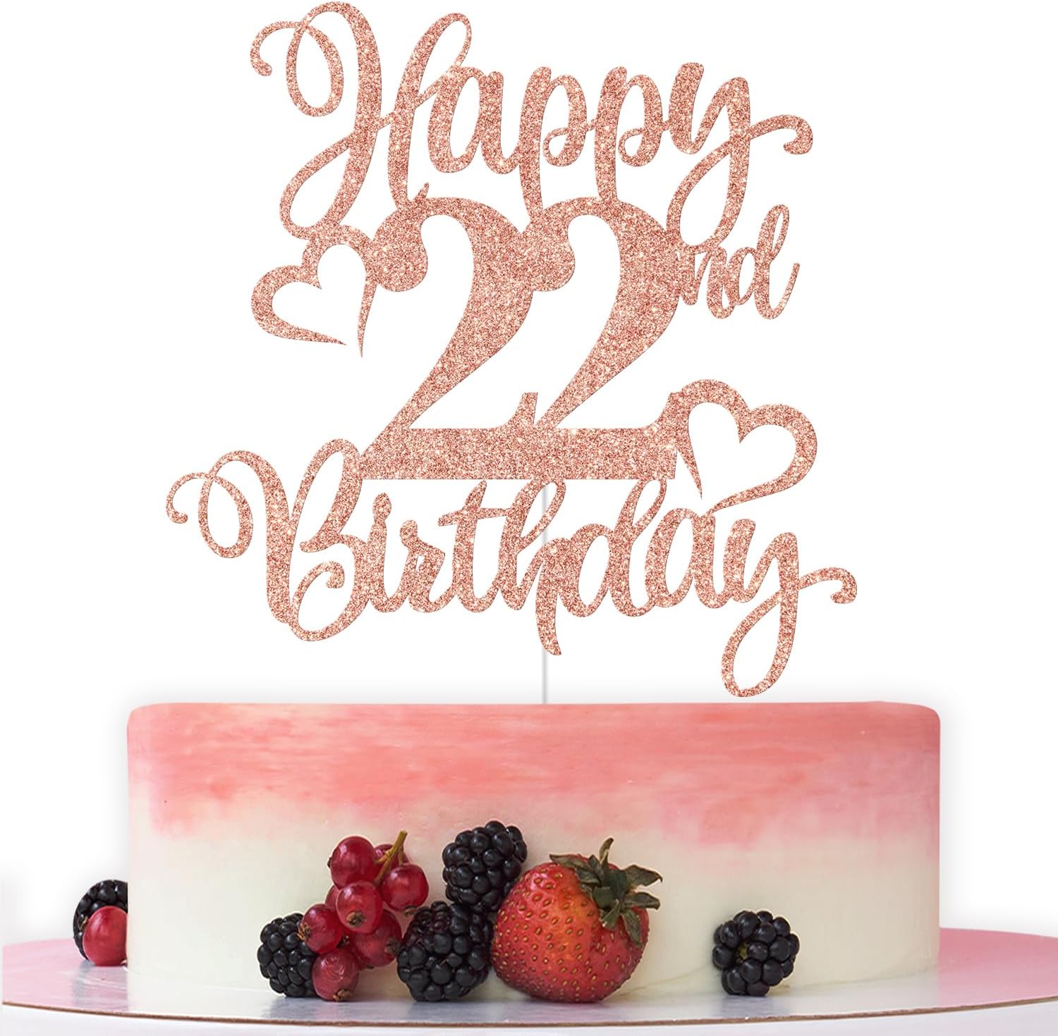 Detalle de 22nd Birthday Cake Topper, Glitter Cardboard