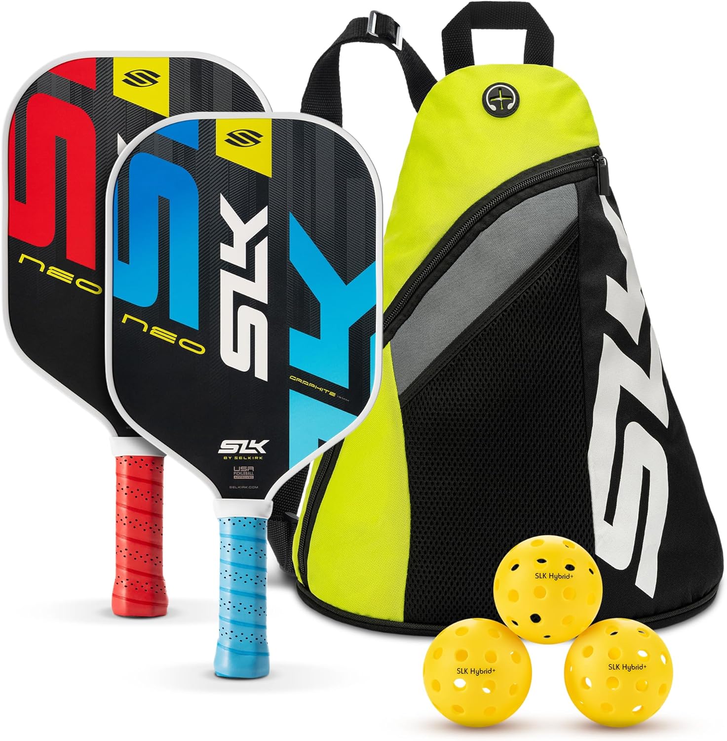 Selkirk Sport SLK Pickleball Paddles Set of 2 (SLK Neo Graphite, SLK Neo Fiberglass or SLK Atlas Bundle)
