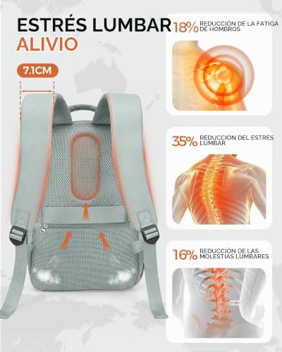Detalle 2 de Yankony mochila de cabina 45 × 36 × 20 con apertura 180° y acceso para portátil