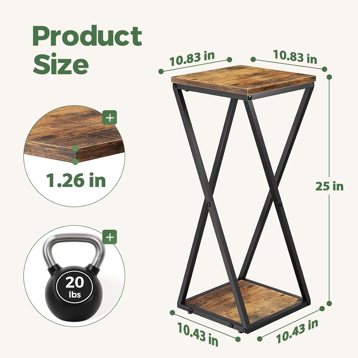 Detalle de Corner plant stand 2 tier, small