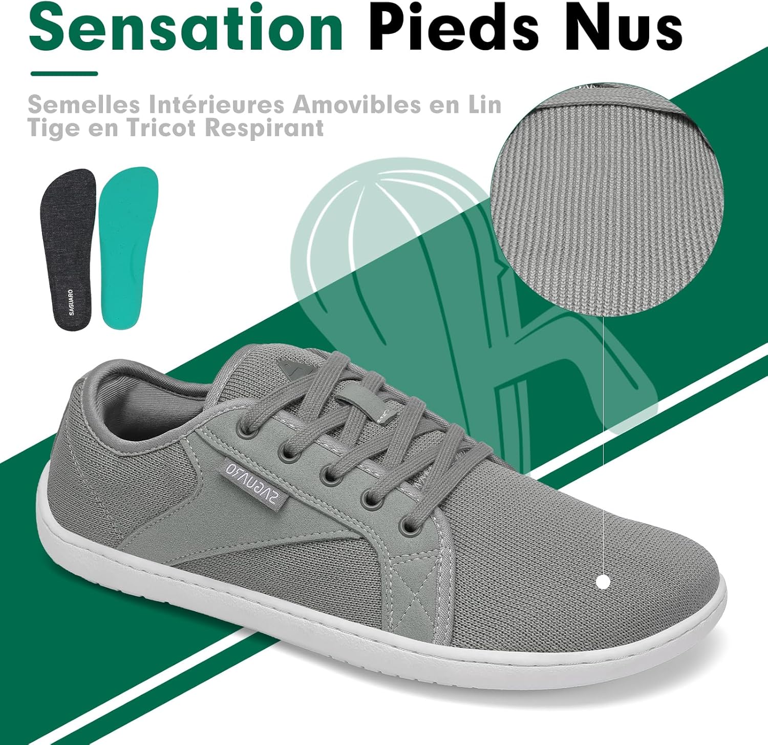 Thumbnail 4 de SAGUARO Unisexe Knit Chaussures Pieds Nus, Luck Ⅰ – Tailles 36-48