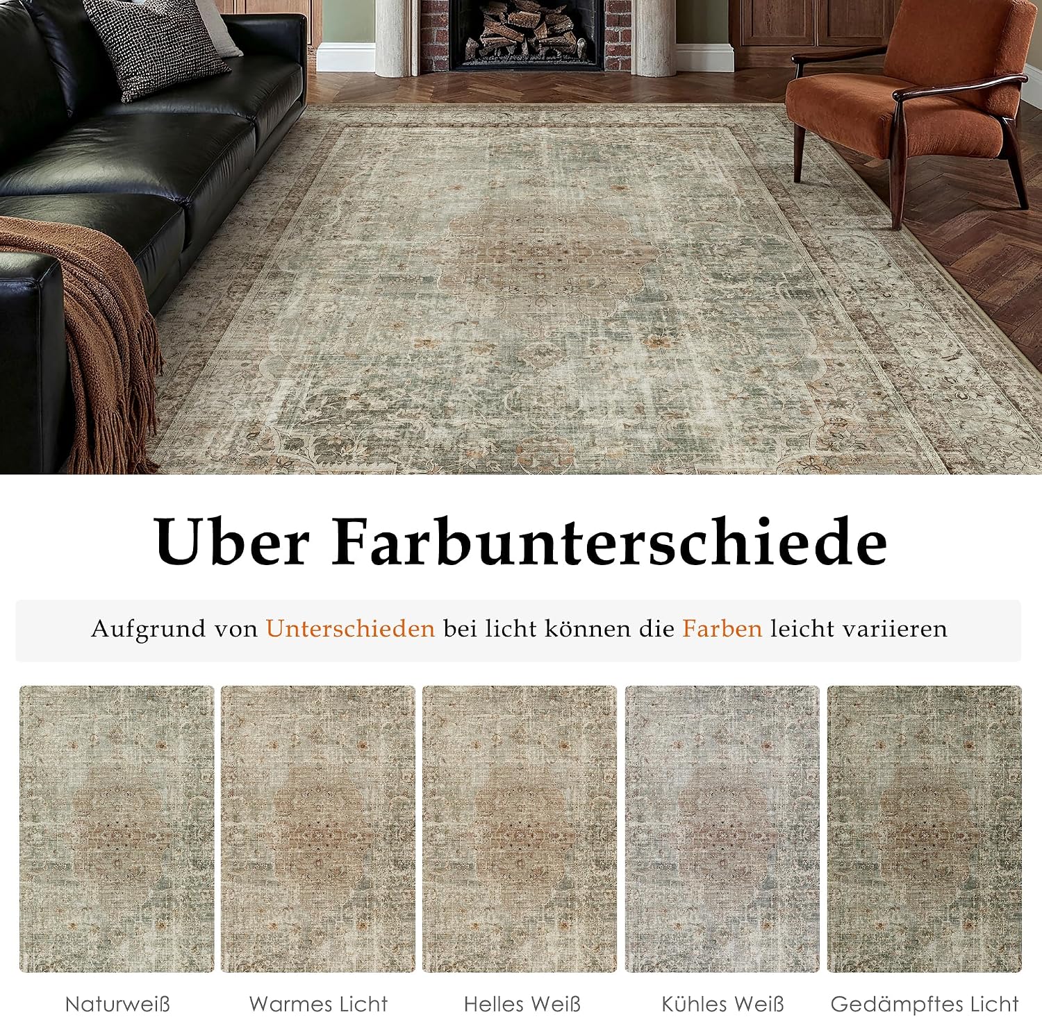 Thumbnail 1 de PureCozy Teppich 200x300 cm Vintage Braun 🏡