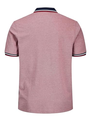 Detalle de Jack & Jones JJepaulos Polo Ss Noos Pls – Camiseta Polo Hombre, Rio Red, 5XL