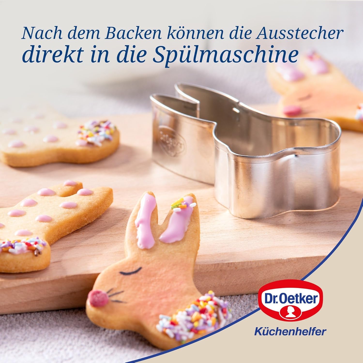 Thumbnail 1 de Dr. Oetker Ausstecher Hasenkopf – Goldiges Ostern, Weißblech/verzinnt