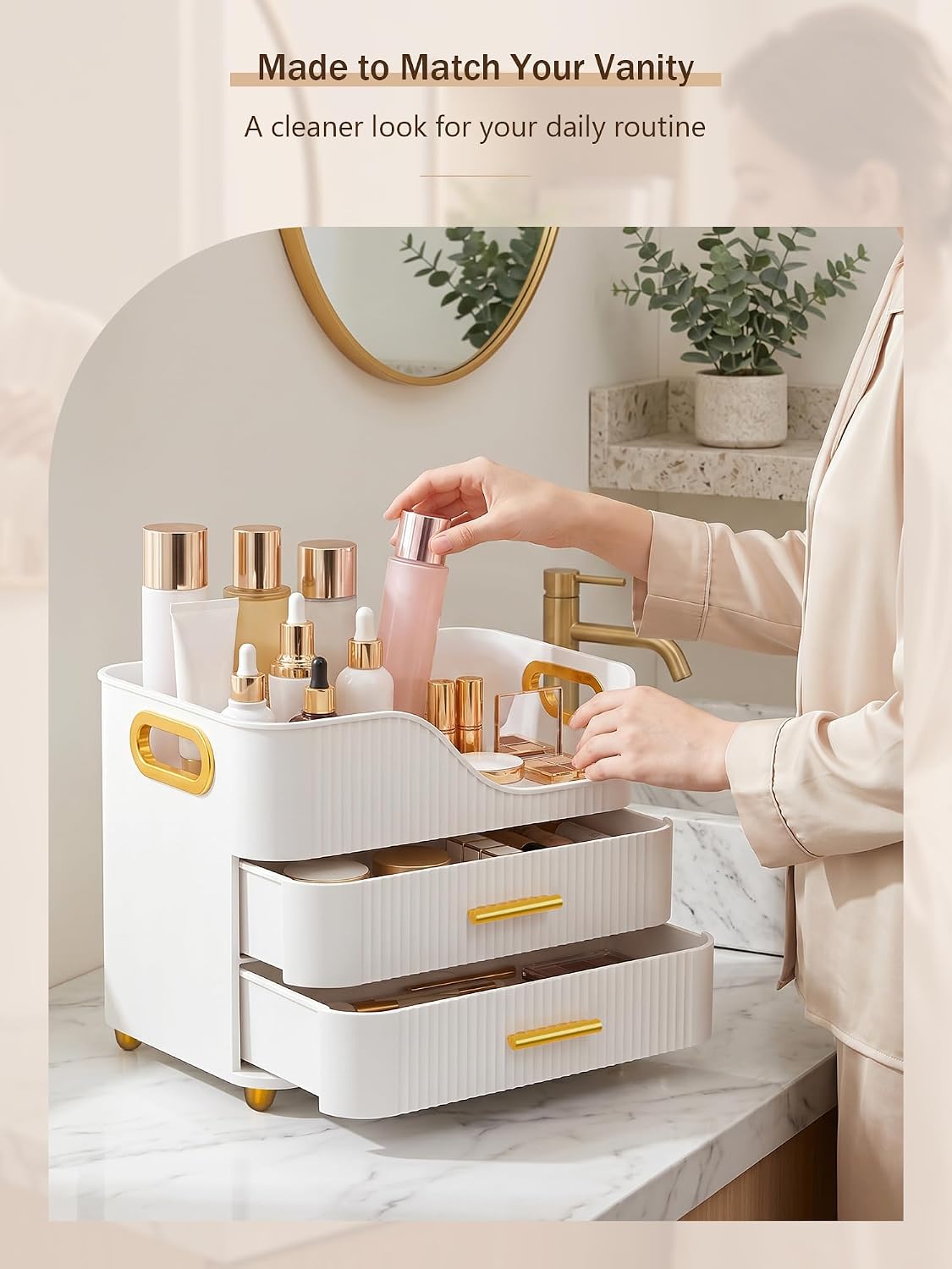 Detalle 1 de Booklov Makeup Organizer, White