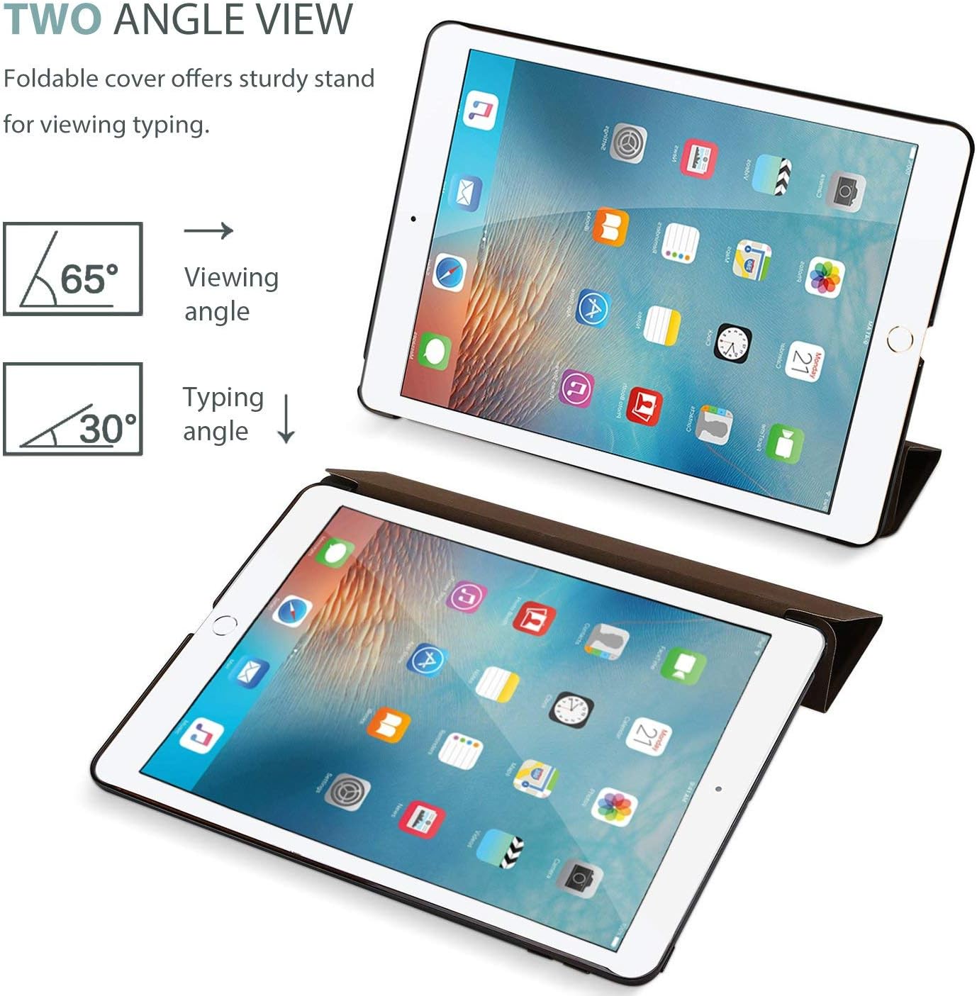 Thumbnail 5 de ProCase Hülle für iPad 9.7 (2017/2018) – Dreifach ultra dünn, transluzente Rückseite, Auto Sleep/Wake