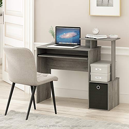 Detalle 2 de Furinno Rover Escritorio de Computadora Gris y Negro