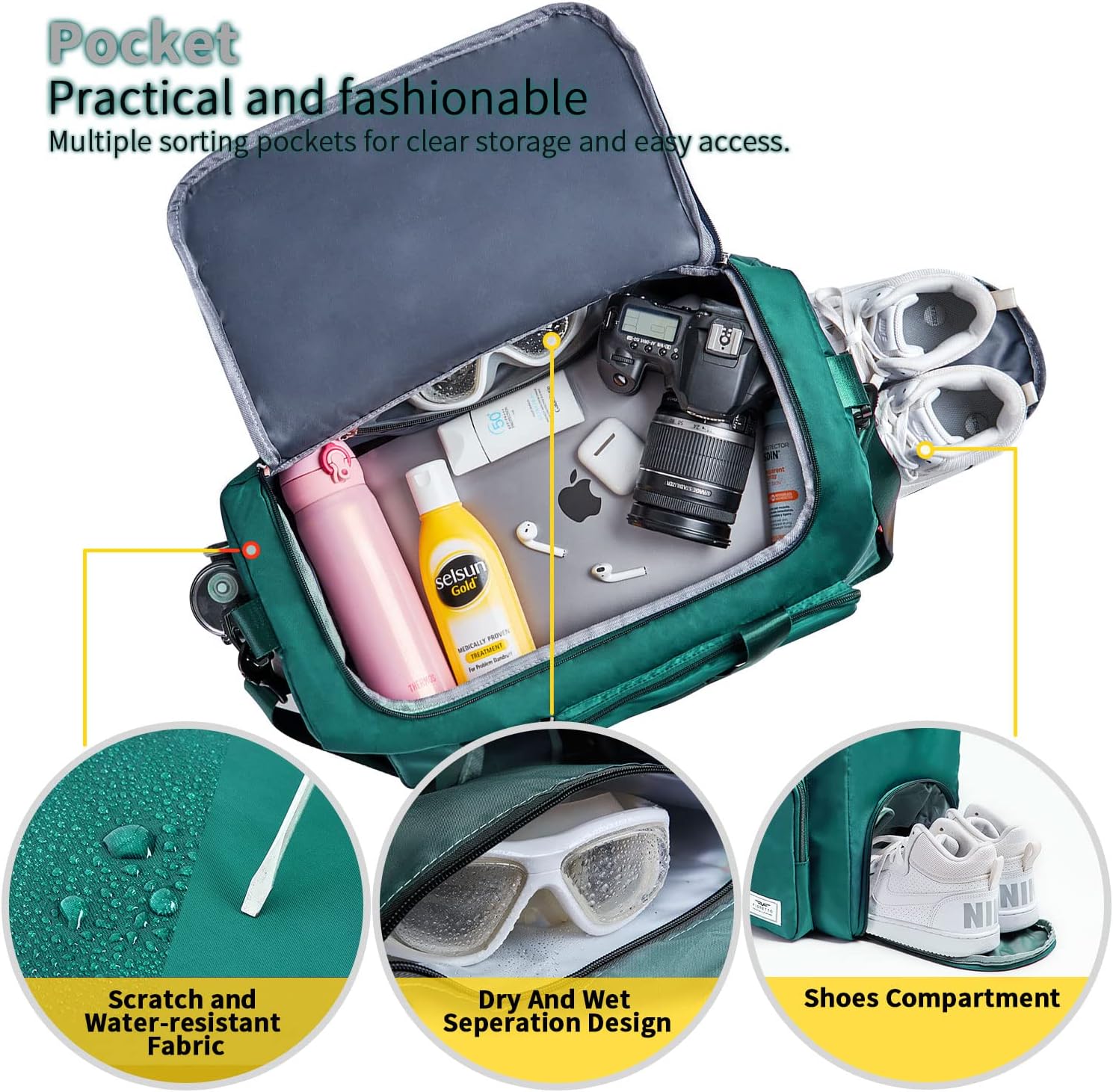 Detalle de FIORETTO Sports Gym Duffle 30L