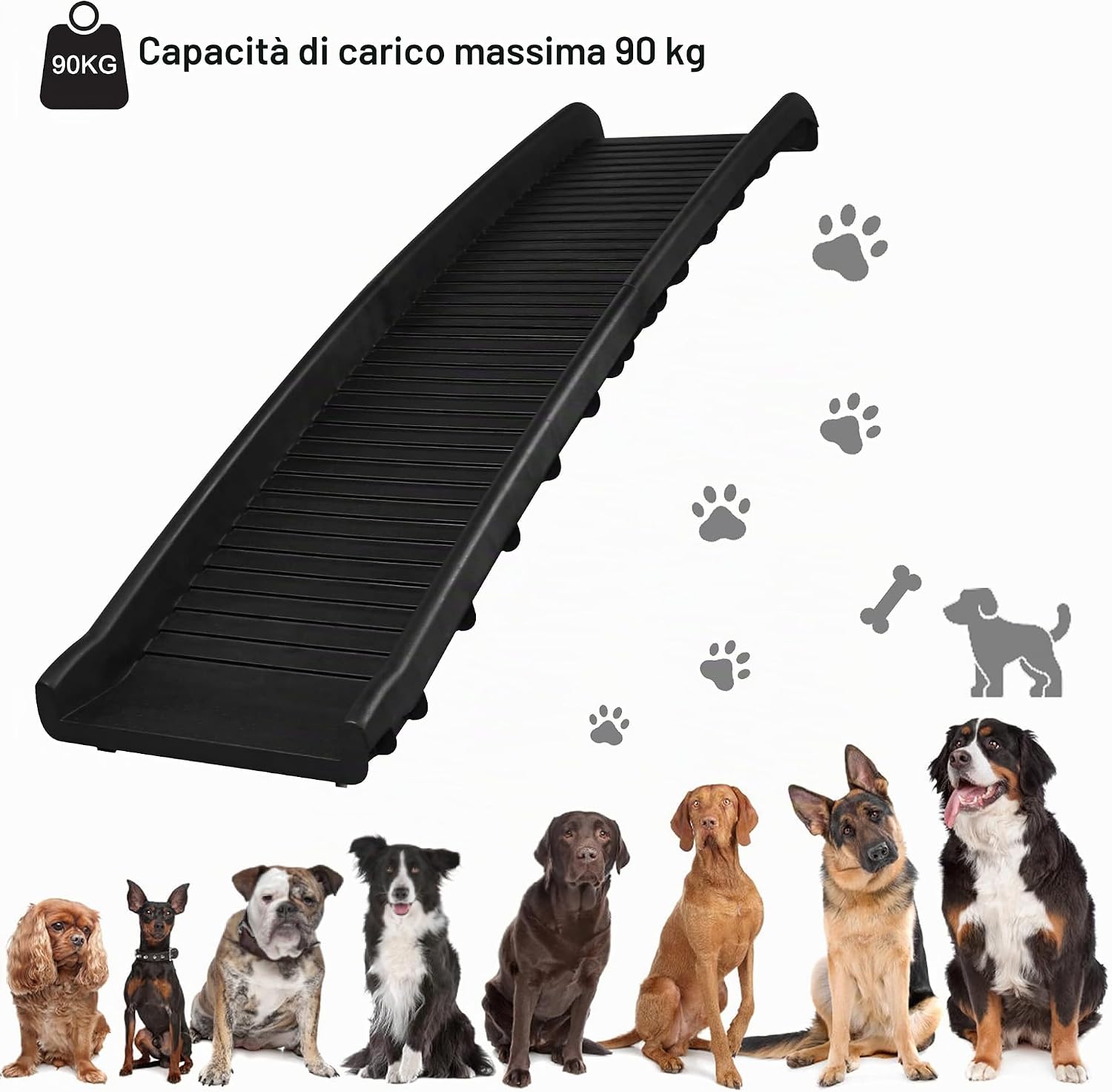 Detalle 2 de ACXIN Rampa per cani pieghevole: 156 x 40 cm, portata 90 kg
