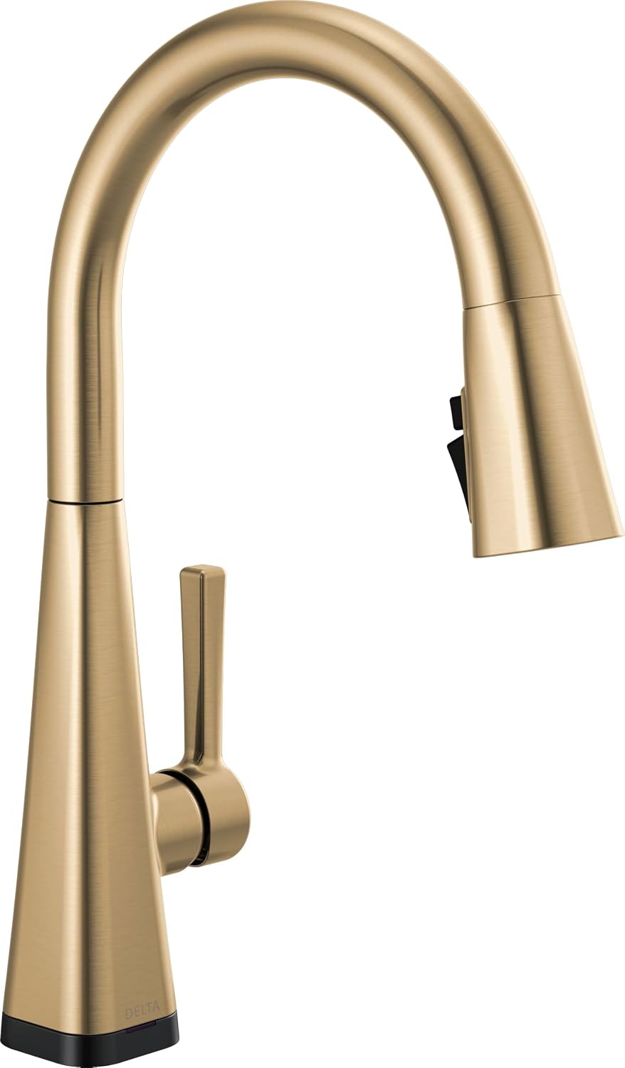 Detalle de Delta Lenta 19802TLZ-CZ-DST Touchless Kitchen Faucet, Champagne Bronze, Pull-Down Sprayer
