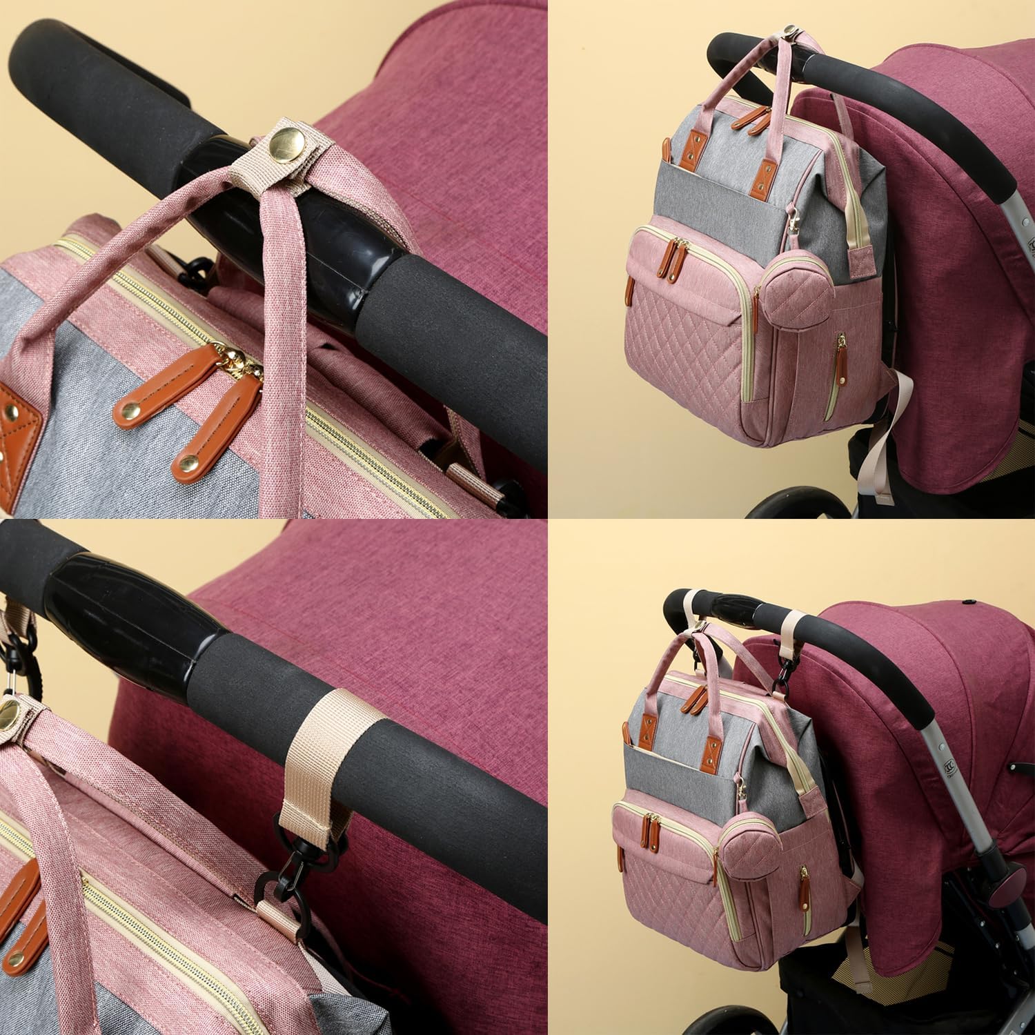 Detalle 2 de Fexkean Wickeltasche Rucksack – Große Kapazität, wandelbar als Wickelrucksack
