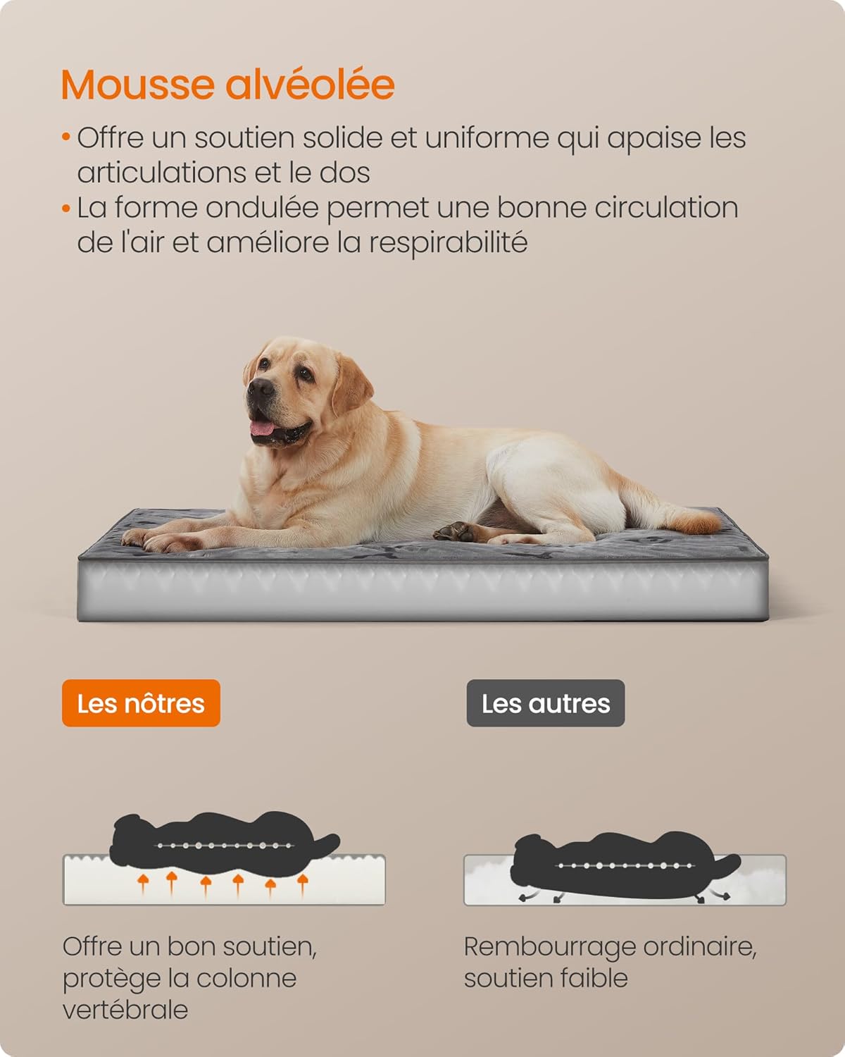 Detalle 2 de Feandrea PGW244G01 Panier XXL 120×74 cm