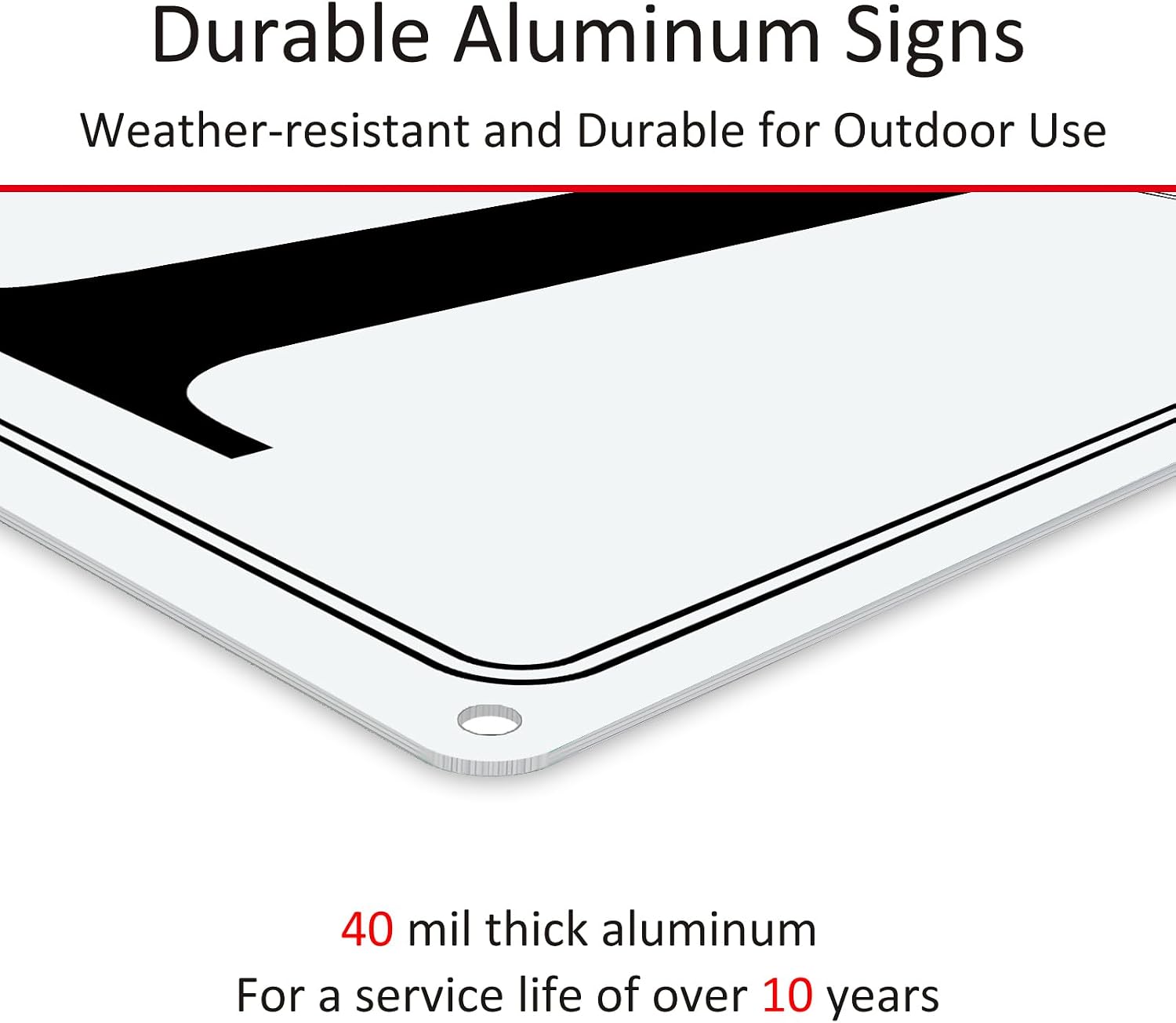 Thumbnail 3 de i-CowFun Aluminum Number Sign 12 x 10 Inches