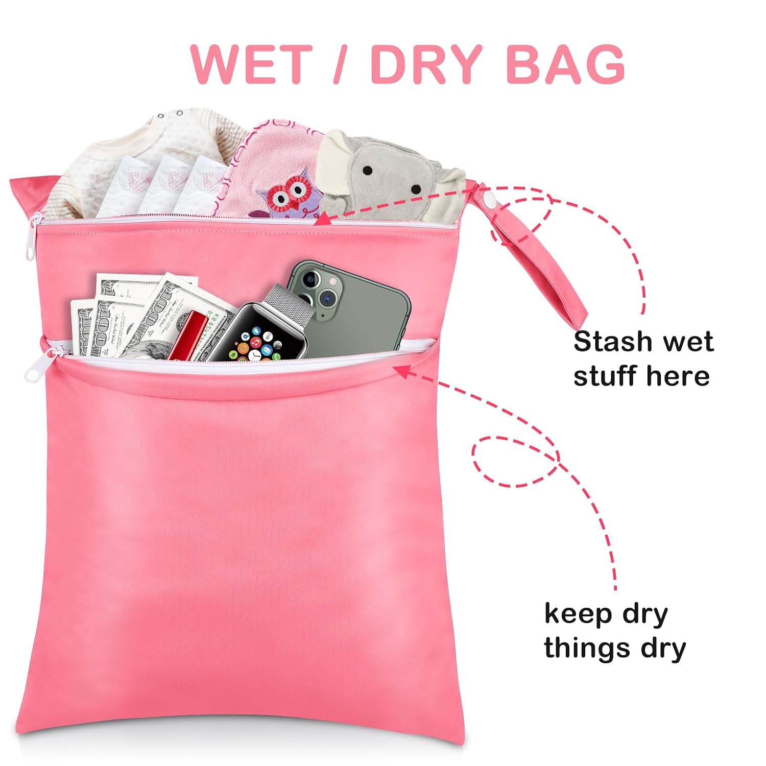 Detalle 2 de Angel Love Wet/Dry Diaper Bags, 2-Pack