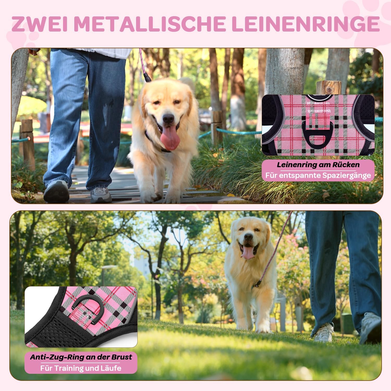 Detalle 1 de FURRYFECTION Hundegeschirr mittelgroß, Y-Form