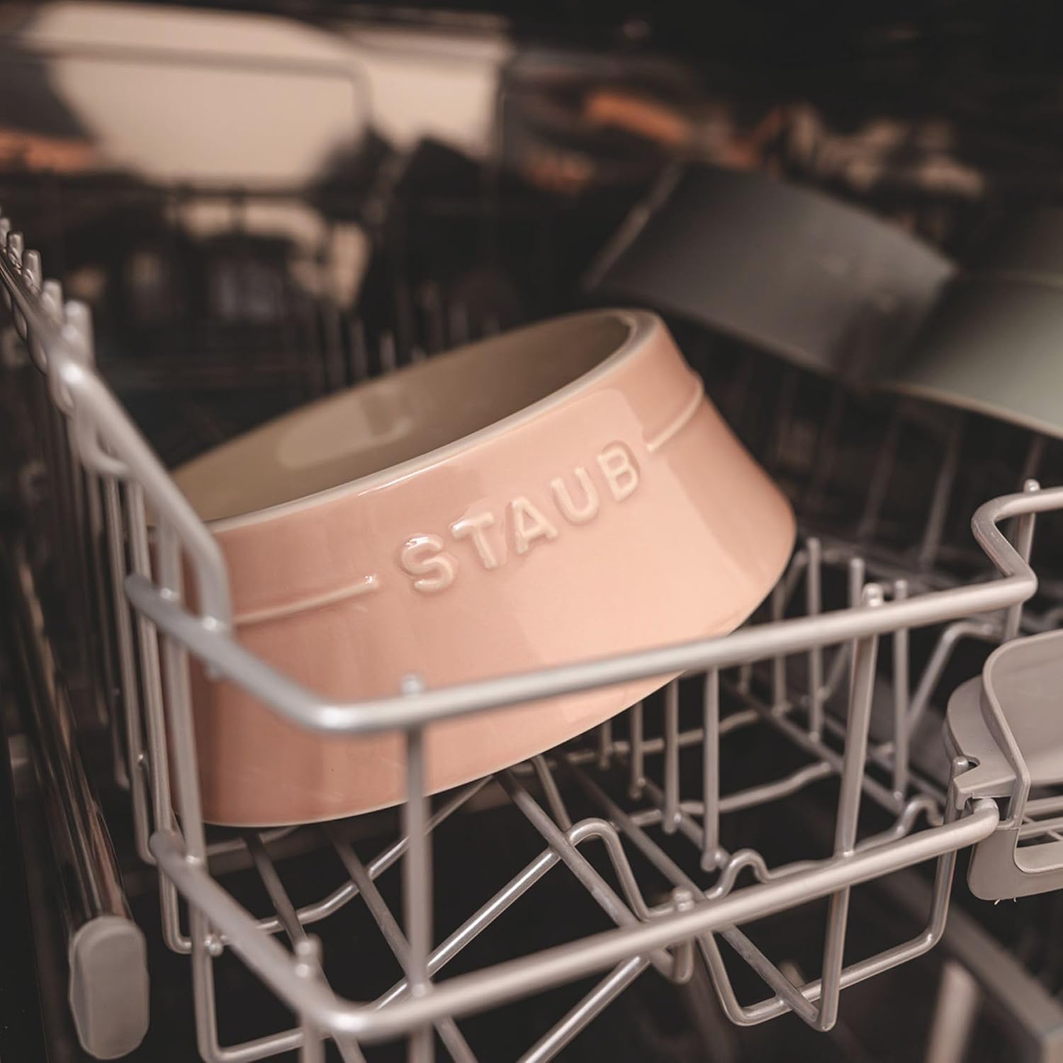 Detalle de STAUB Z1034-546 セラミック製ペットボウル 400ml ライトピンク