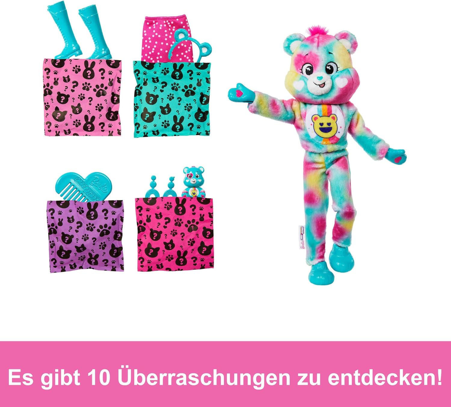 Thumbnail 1 de Barbie Cutie Reveal Glücksbärchis-Serie 2 Good-Vibes-Bärchi Puppe (JFV62) mit 10 Überraschungen