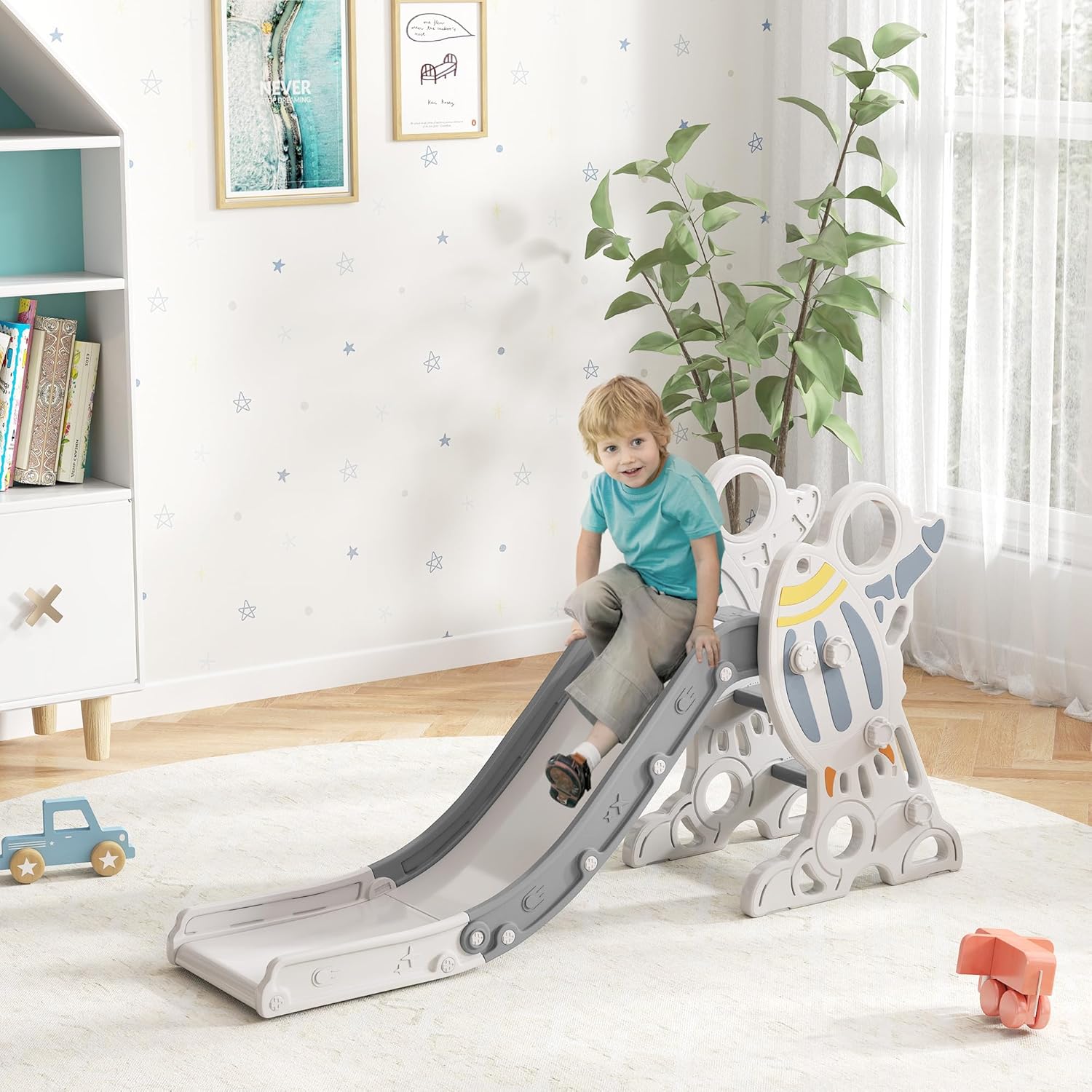 Detalle 2 de AIYAPLAY Tobogán Infantil 18 36 Meses 157 cm Gris