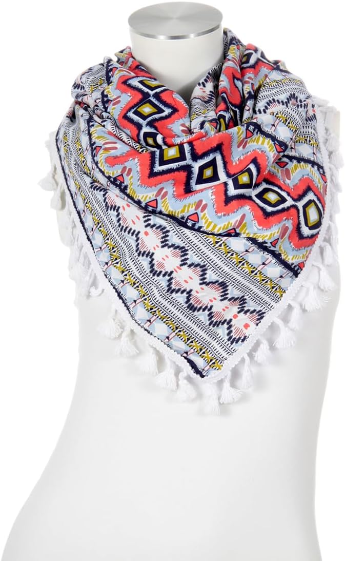 Thumbnail 2 de Majea Dreieckstuch Damen – Ethno Muster, 140 x 140 cm, 50% Viskose / 50% Baumwolle