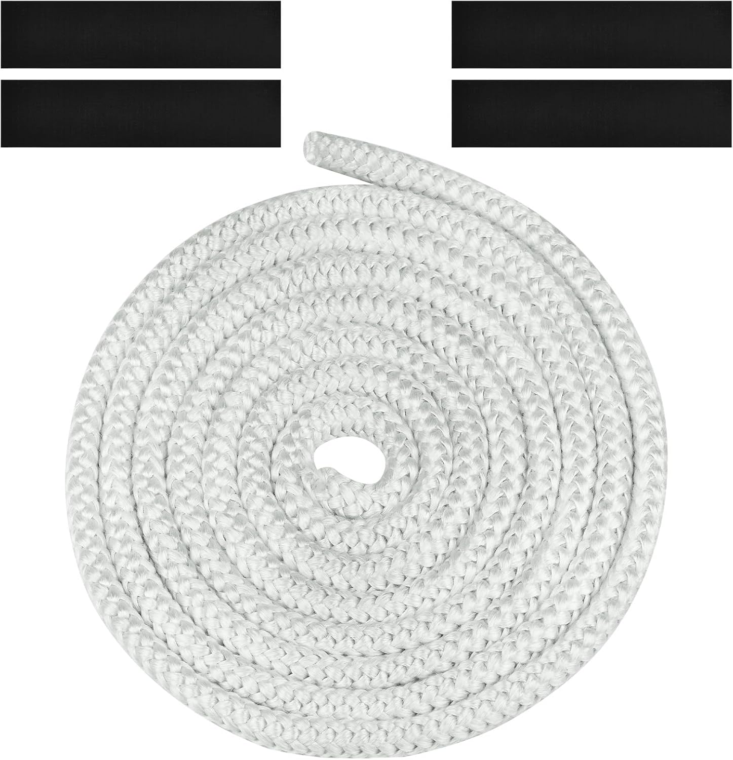 flintronic Guarnizione per porta stufa in fibra di corda ignifuga (Φ10 mm, 3 m) bianca