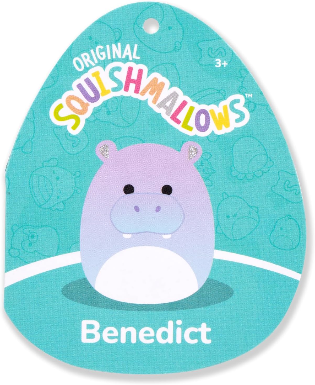 Detalle 2 de Squishmallows Benedict 14in purple gradient hippo plush