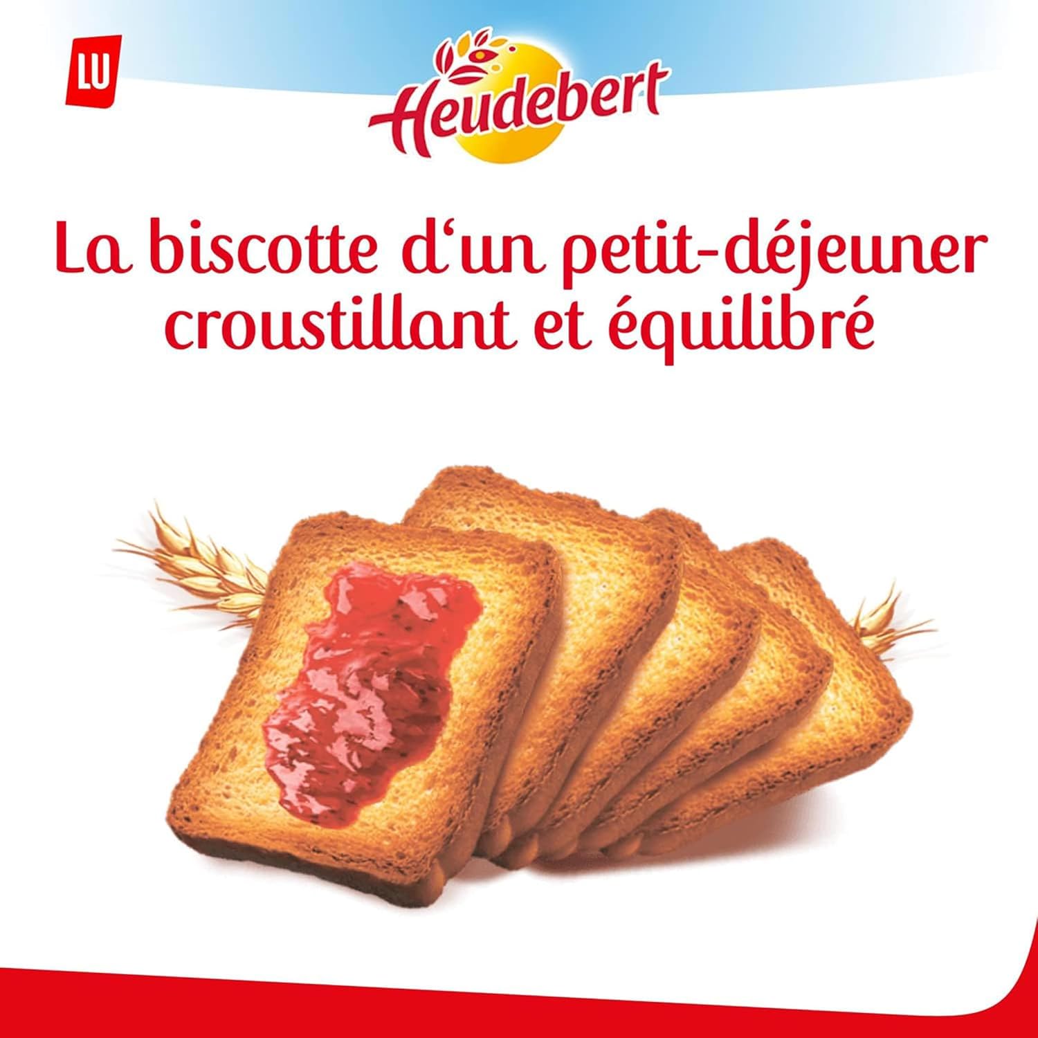 Detalle de Heudebert Biscottes aux Céréales Nature – Lot de 4 boîtes, 36 biscottes