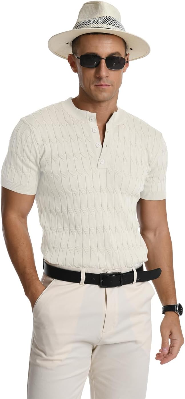 Thumbnail 4 de MLANM Knitted Henley Tee Slim Fit