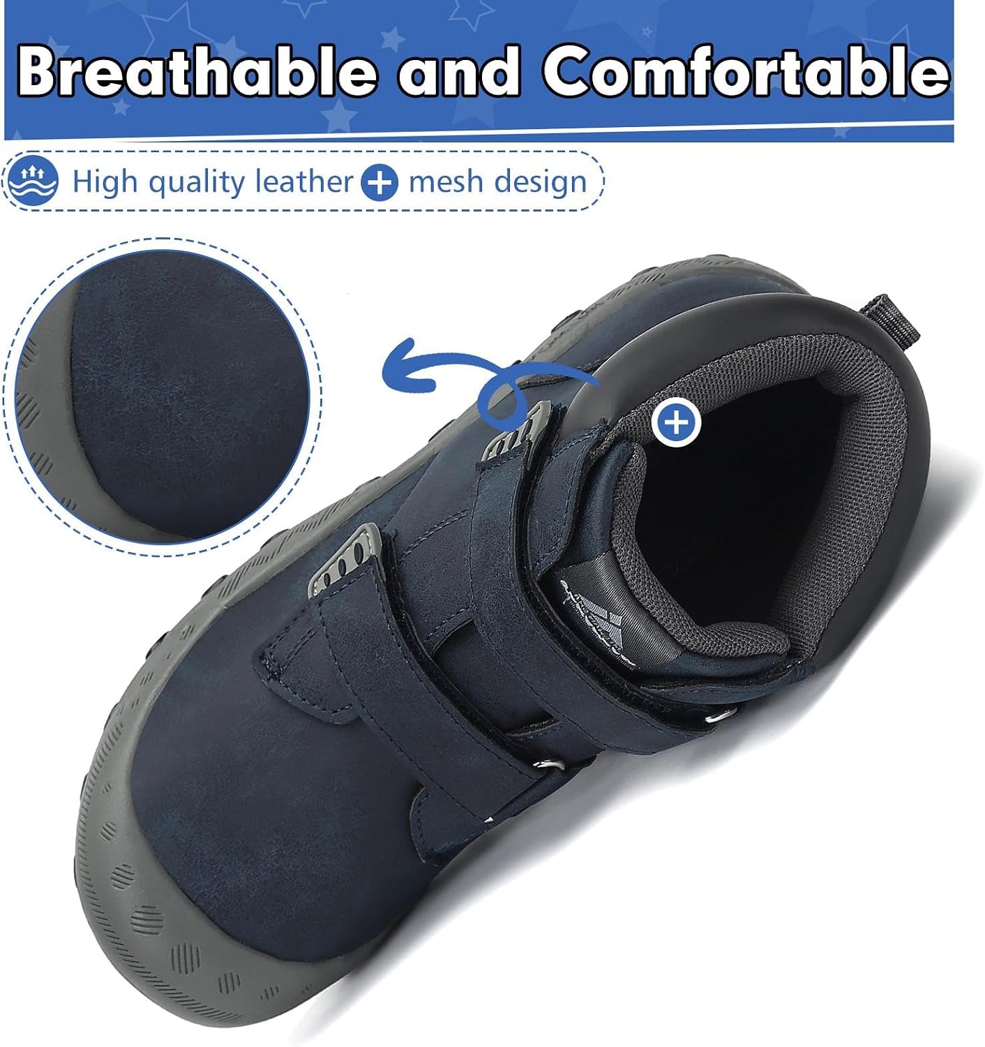 Detalle de Mishansha Kinder Wanderschuhe – griffige Allround-Schuhe für Kinder von 24 bis 38
