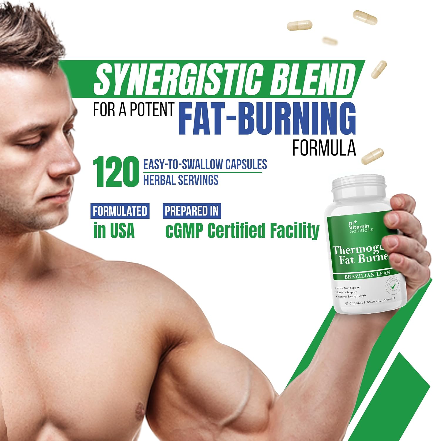 Detalle 2 de DR VITAMIN SOLUTIONS Thermogenic Fat Burner, 2-Pack with Green Tea and Caffeine