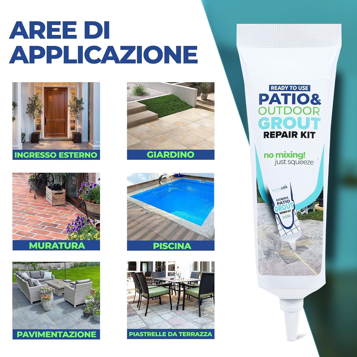 Thumbnail 4 de Riparazione Fughe Piastrelle Esterni Pronto all’Uso con Raschietto – 400 g, Colore Sabbia