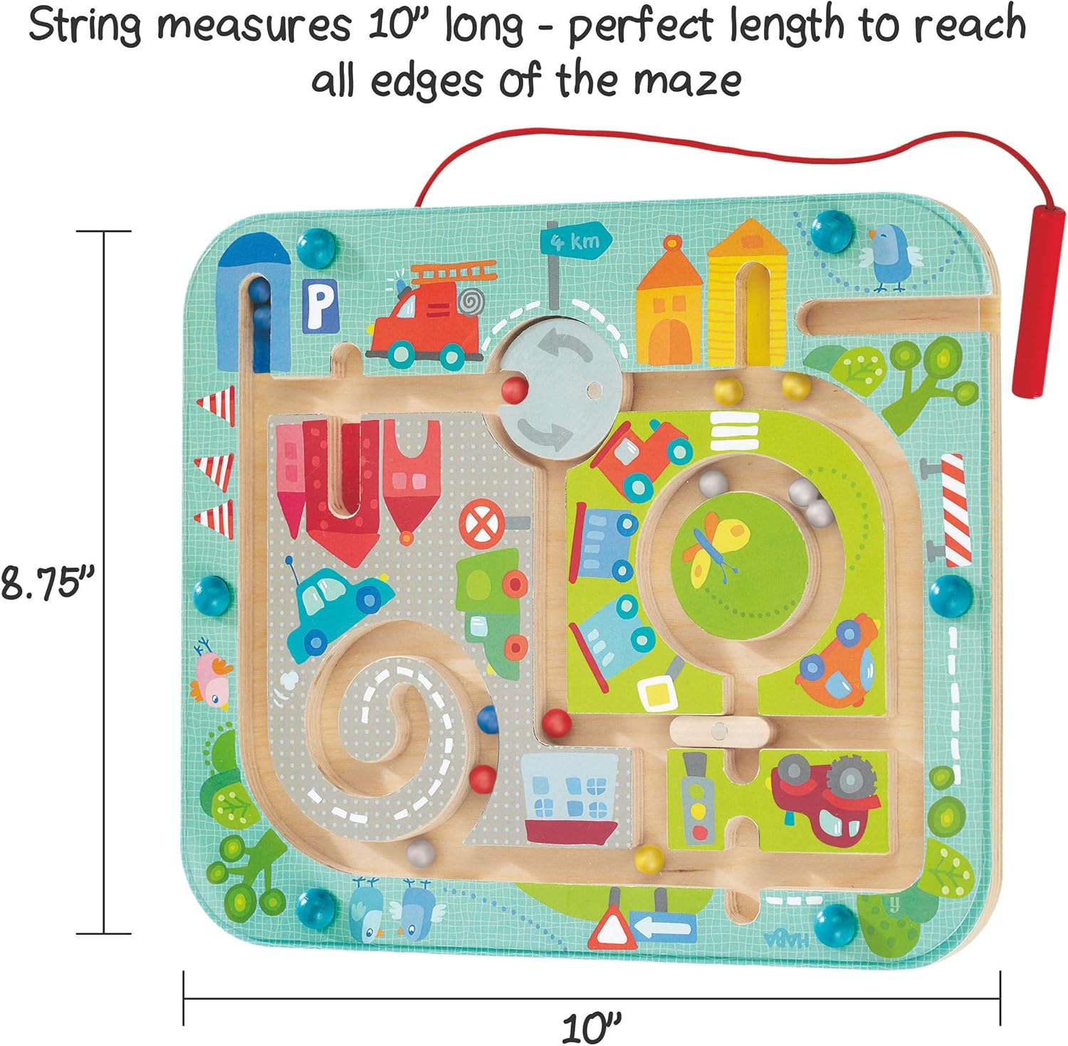 Detalle de HABA Busy Board for Toddlers 2-4 Magnetic Maze Toy