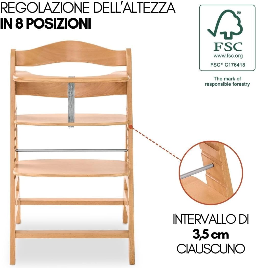 Thumbnail 5 de hauck Seggiolone Pappa Evolutivo Alpha Plus Newborn Set Premium (0 mesi) con bouncer reclinabile e riduttore