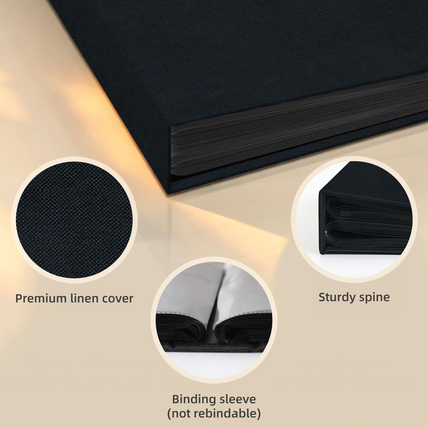 Detalle 2 de Popotop Photo Album 4x6 200-Pocket Linen Hardcover ๐