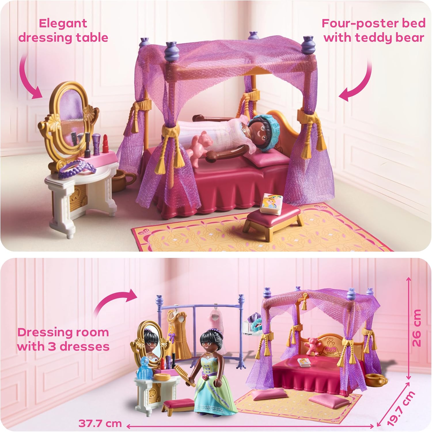 Thumbnail 3 de PLAYMOBIL Princess Magic: Camera da Letto della Principessa con Spogliatoio (Set 71847)