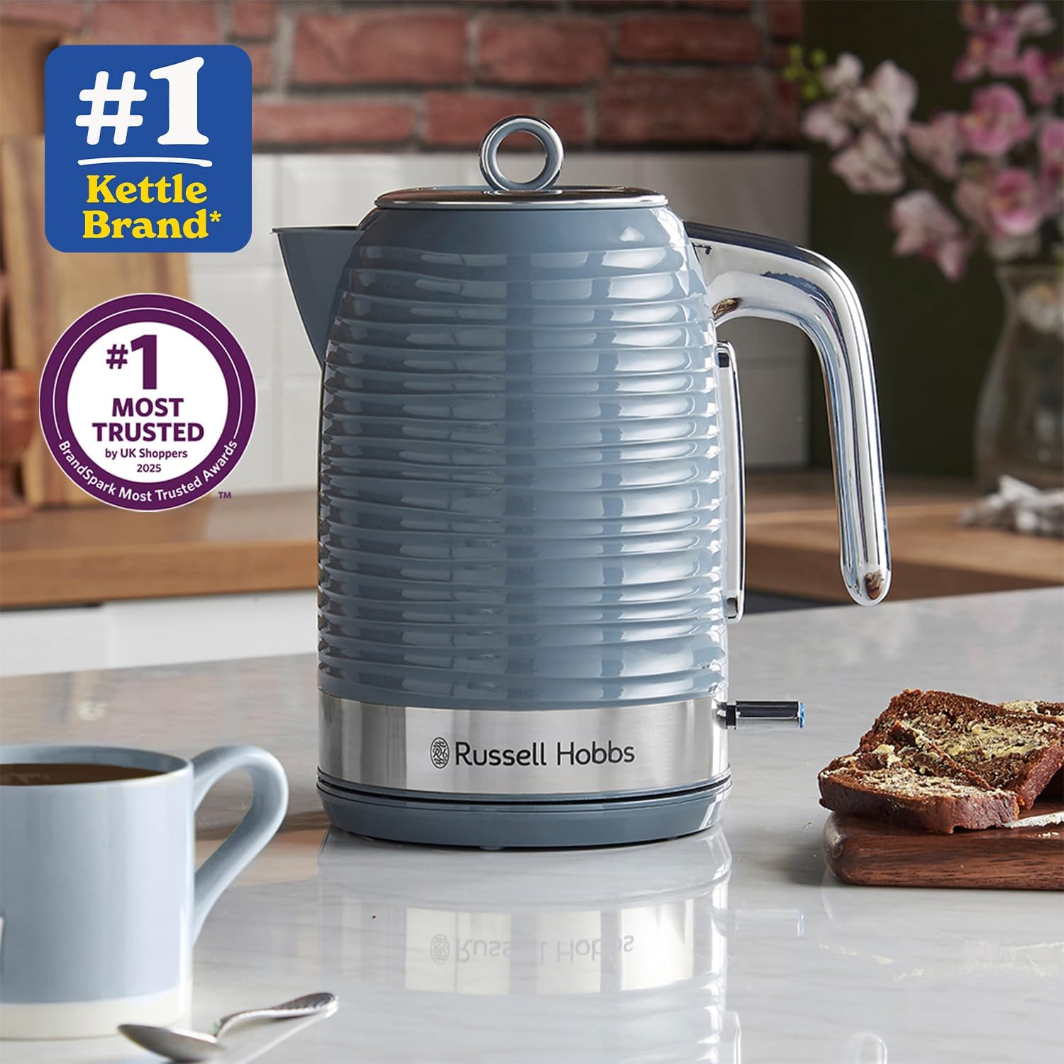 Thumbnail 1 de Russell Hobbs Inspire Electric 1.7L Cordless Kettle (24363) – Grey Premium Finish