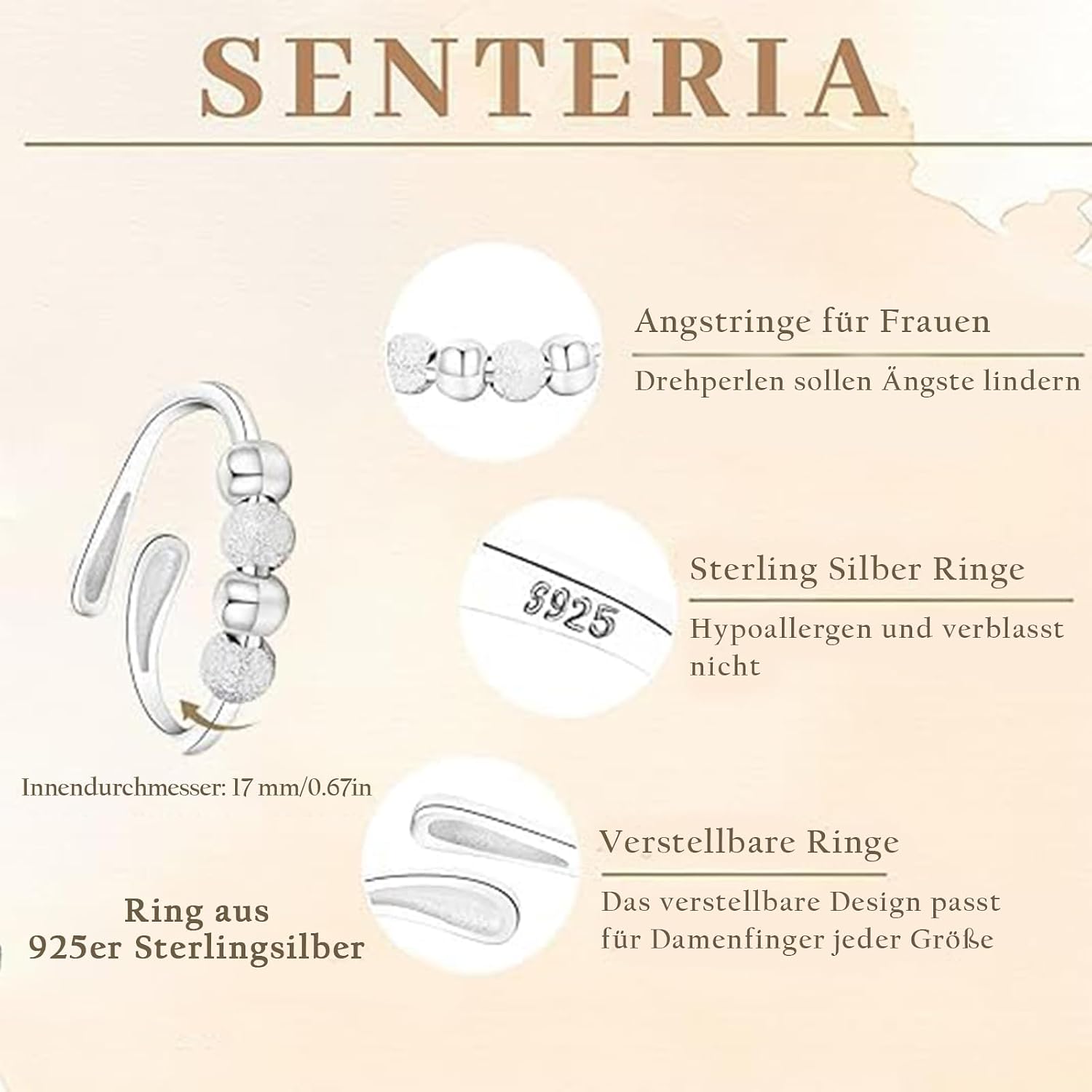 Detalle 1 de Senteria Angst-Ring 2 cm đ