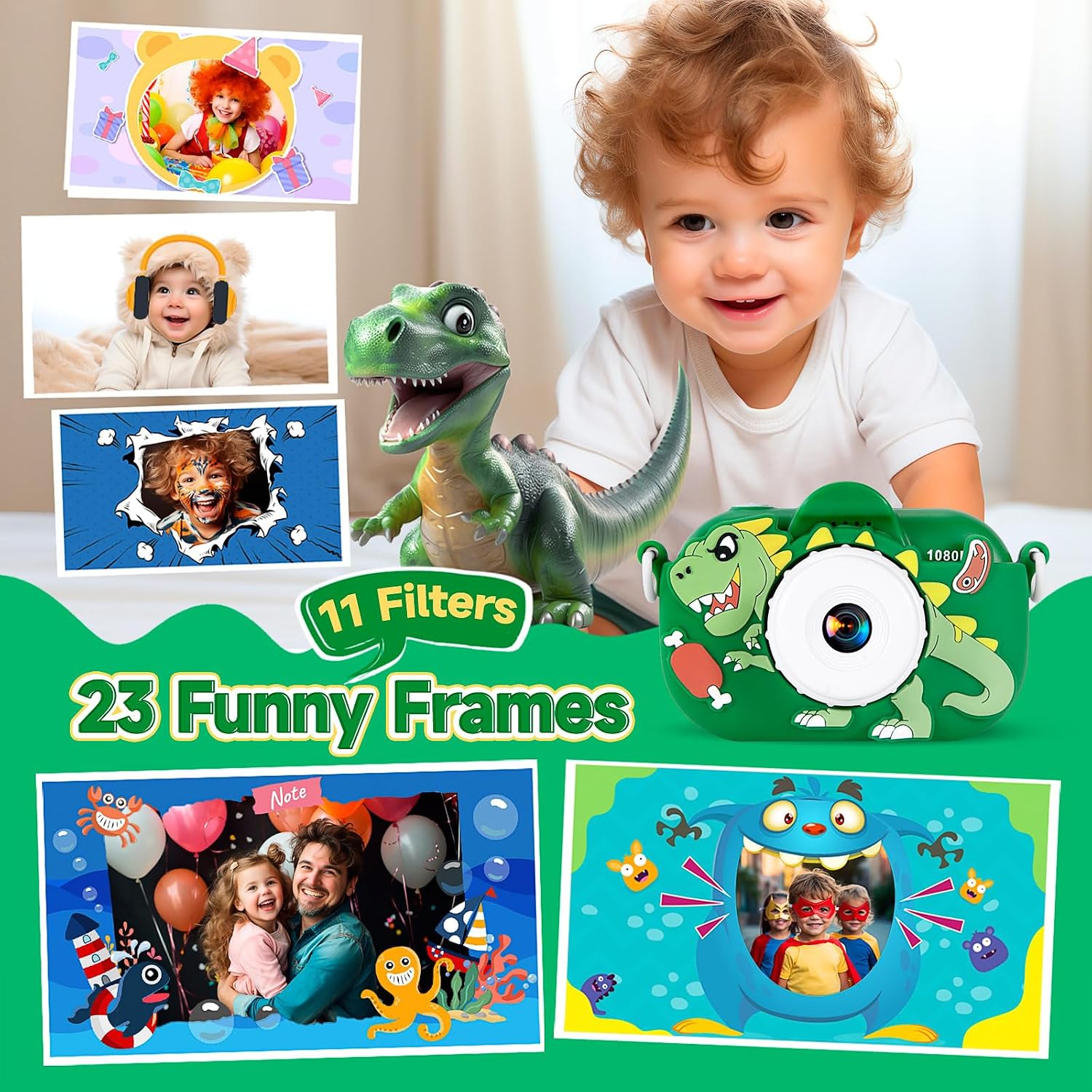 Detalle 1 de Kids Camera Toys for Boys 3-8 with 32GB SD Card