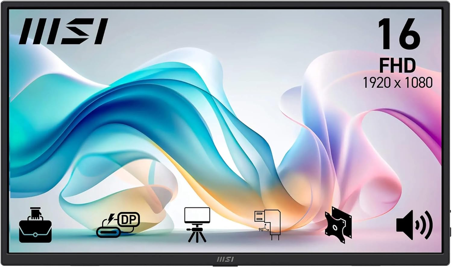 Detalle de MSI PRO MP165 E6 portable FHD IPS monitor 15.6