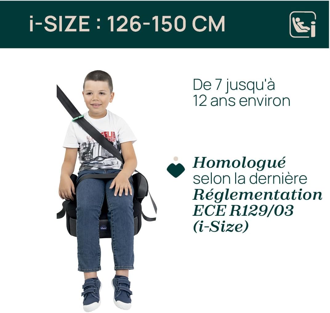 Detalle de Chicco Quasar Fix i-Size – Siège Auto Groupe 3 pour enfant 126–150 cm (7–12 ans)