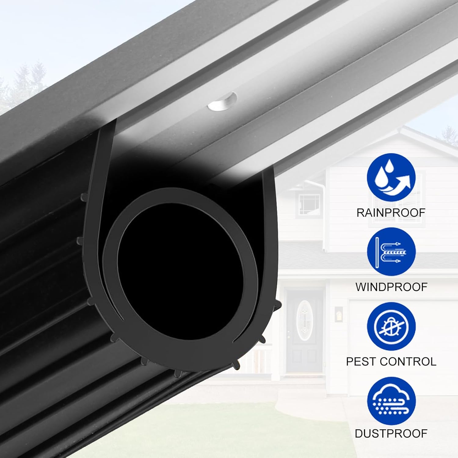 Detalle 1 de DGSL 23 Garage Door Bottom Seal, 5/16 T-End Rubber, 16 ft