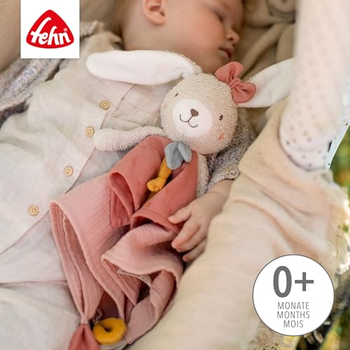 Detalle de Fehn Schmusetuch Hase – Spielkamerad, Einschlafhilfe & Schnuffeltuch