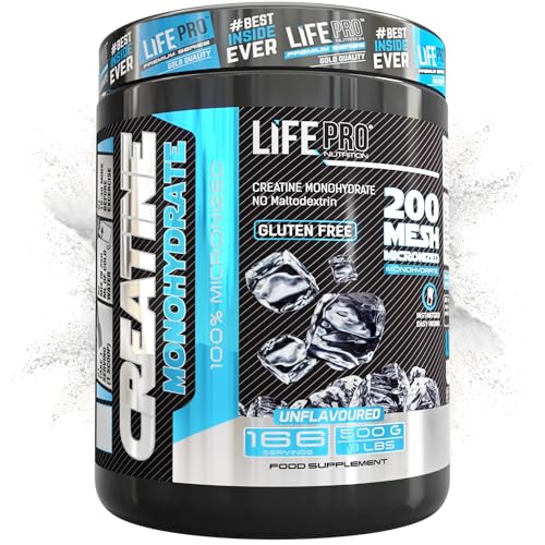Detalle de Life Pro Creatina Monohidratada 200 Mesh Micronizada 500 g – pureza 99,9% para mayor resistencia y recuperación